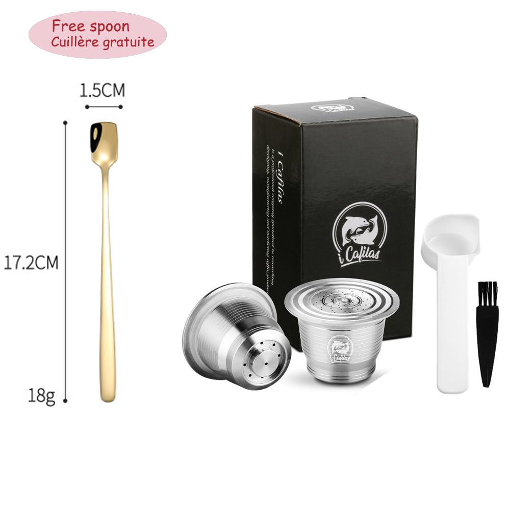 Capsula di Caffè Per Nespresso Inissia Krups YY1531FD Filtro Caffè in Acciaio Inossidabile Macchina per Schiuma di Caffè Riutilizzabile