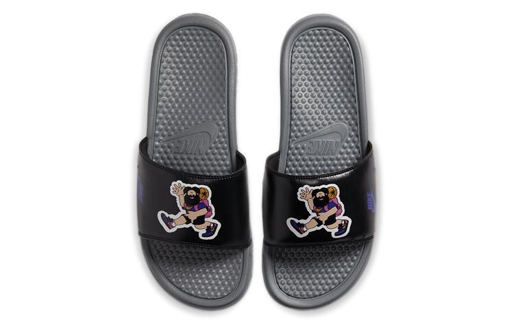 Men's Slides Nike Benassi JDI Print Slide 'Hiker Cartoon'