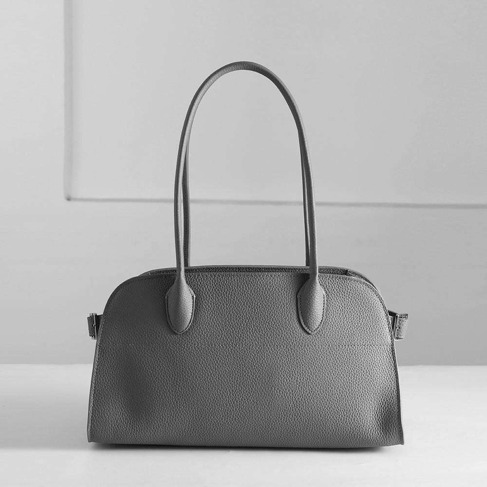 Head Layer Cowhide Tote Bag Margaux10/15 Single Shoulder Genuine Lychee Pattern Large Capacity Handbag Travel