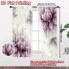 Flat Printing Curtains Without Rod Floral Elegance Design Fashionable Curtainments During New Year Holiday Curtain Set Of 2 Modern Made Polyester
