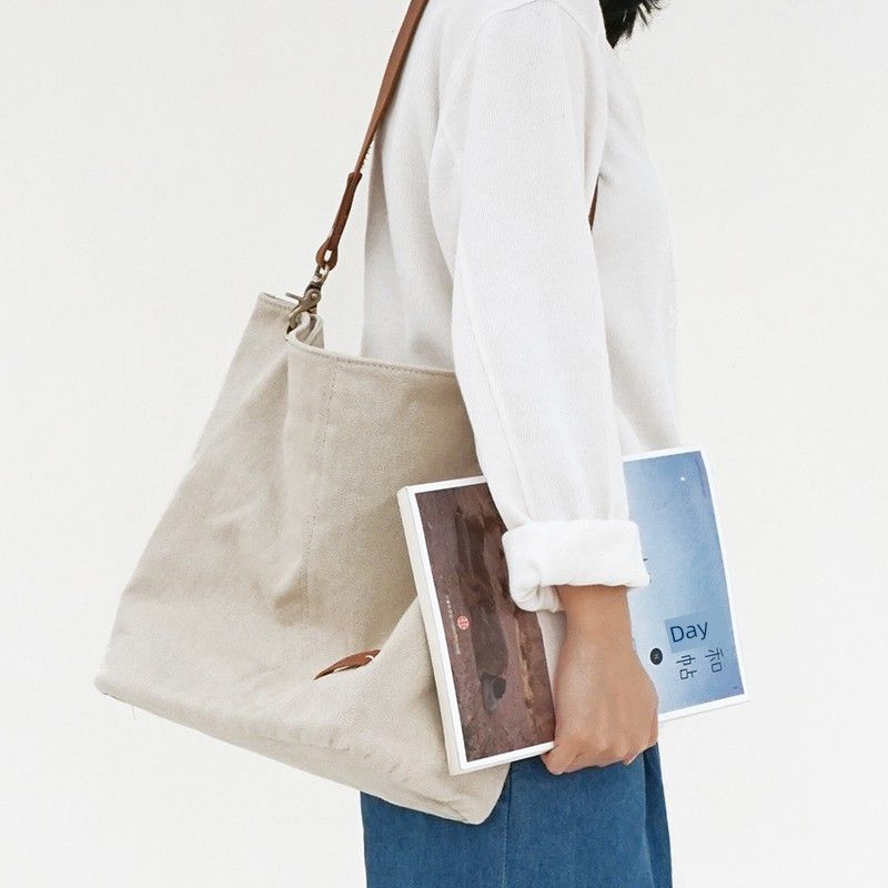 

Sobag Light Gray K-style Harajuku Laid-Back Style Artsy Light gray-shoulder strap detachable