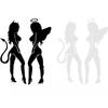 Car Sticker Vehicle Reflective Auto Personality Styling Angel Beauty Devil Sexy Girls for Car Trunk Decoration Motorcycle Decal