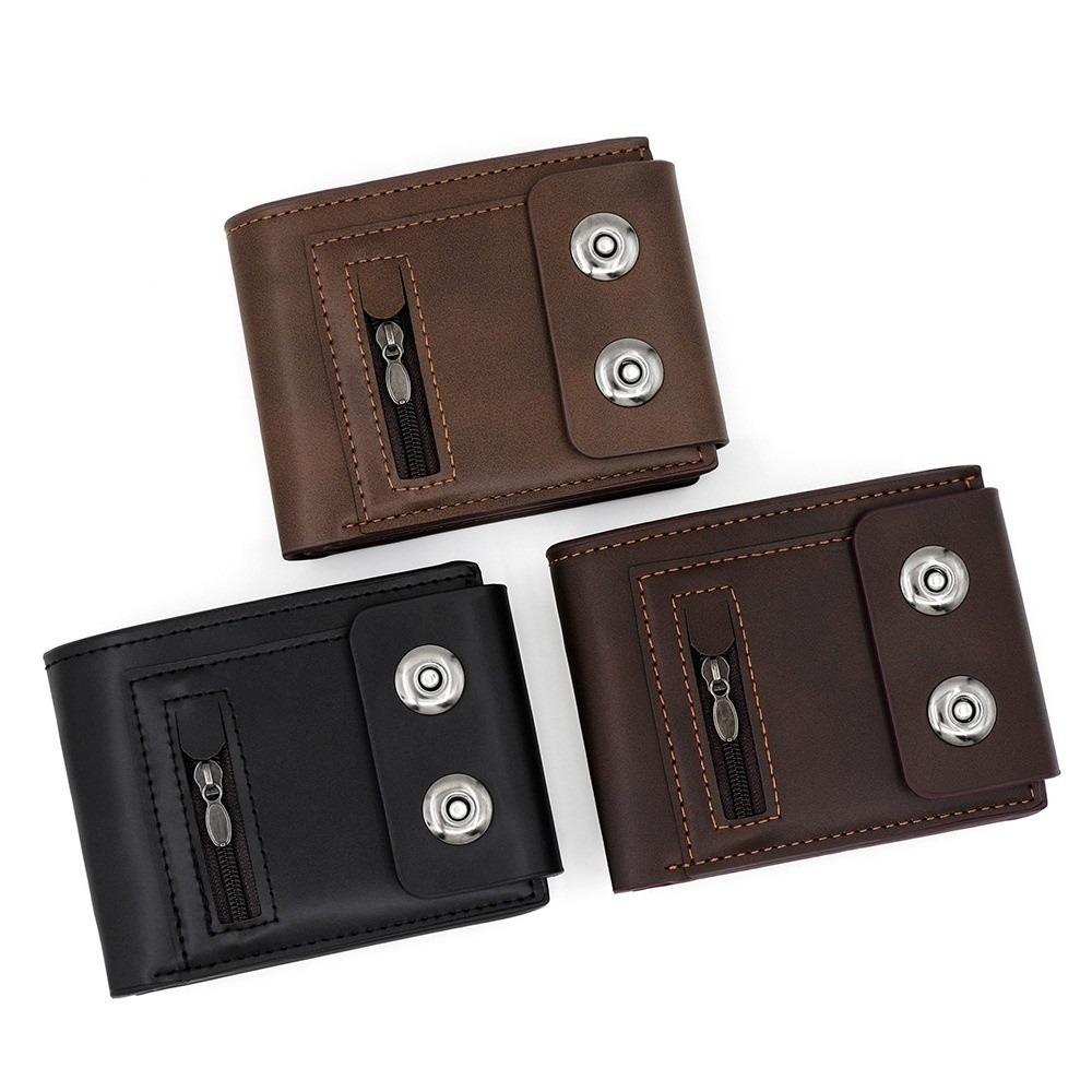 Magnetic Buckle Men's Wallet Anti-Theft Credit Card Holder Casual Short Card Bag  Daily Use