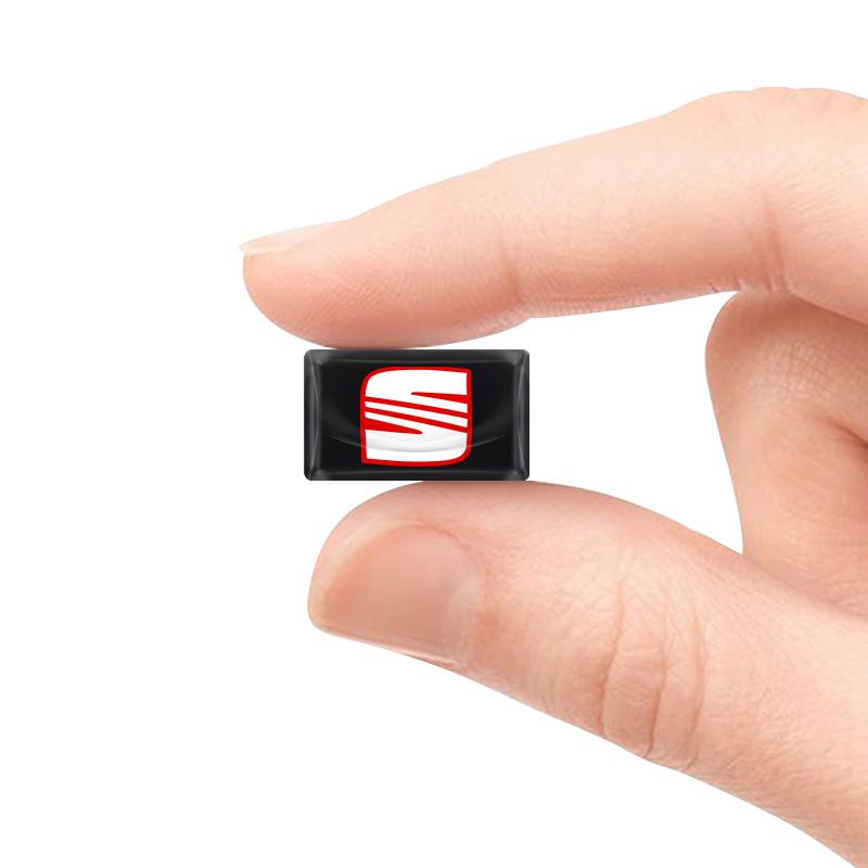 2/5/10Pcs Carbon Fiber Steering Wheel Car Logo Emblem 3D Stickers For Seat Leon FR Altea Ibiza Toledo Cordoba Alhambra Arona Ateca Exeo