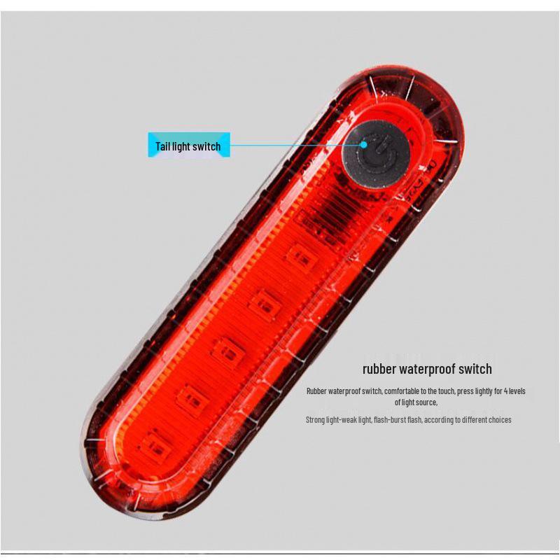 056 USB Rechargeable COB Bicycle Tail Light - High Brightness for Night Riding Safety