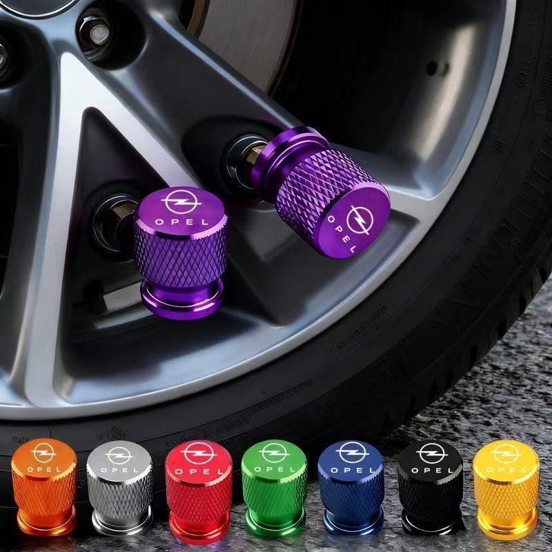4Pcs Car Wheel Tire Valve Caps Air Stem Covers Accessories For Opel Astra J Insignia Astra G Corsa Zafira B Mokka Vivaro Meriva