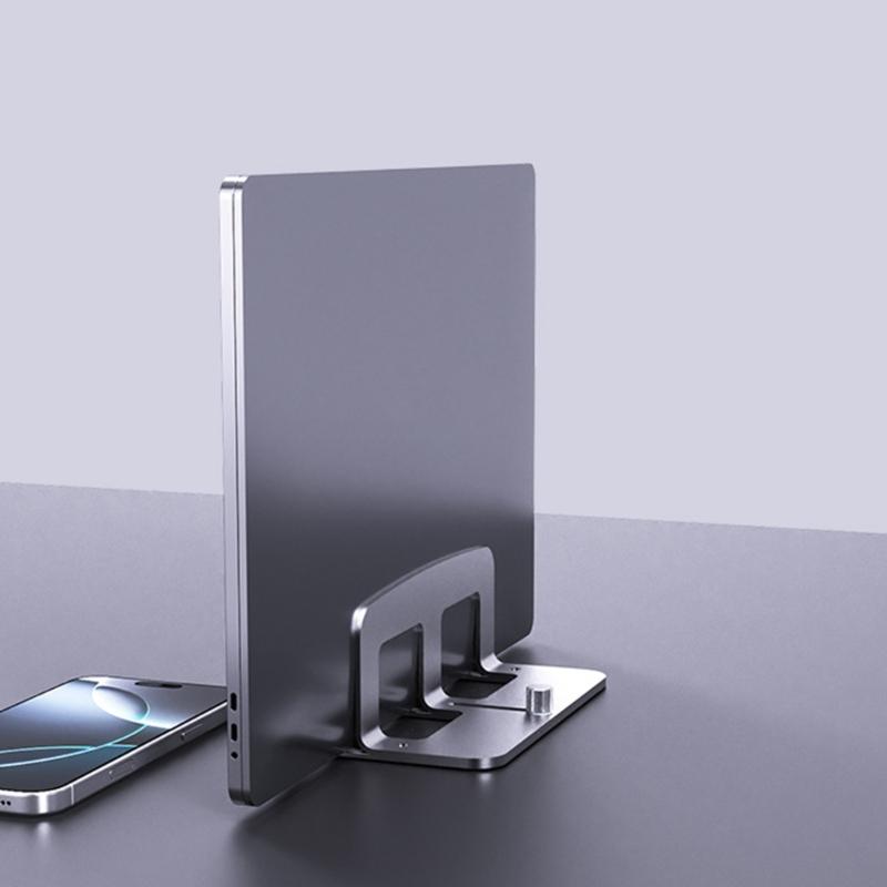 Aluminum Vertical Computer Stand Adjustable 14 45mm Thickness Anti Slip Desktop for Professionals Students