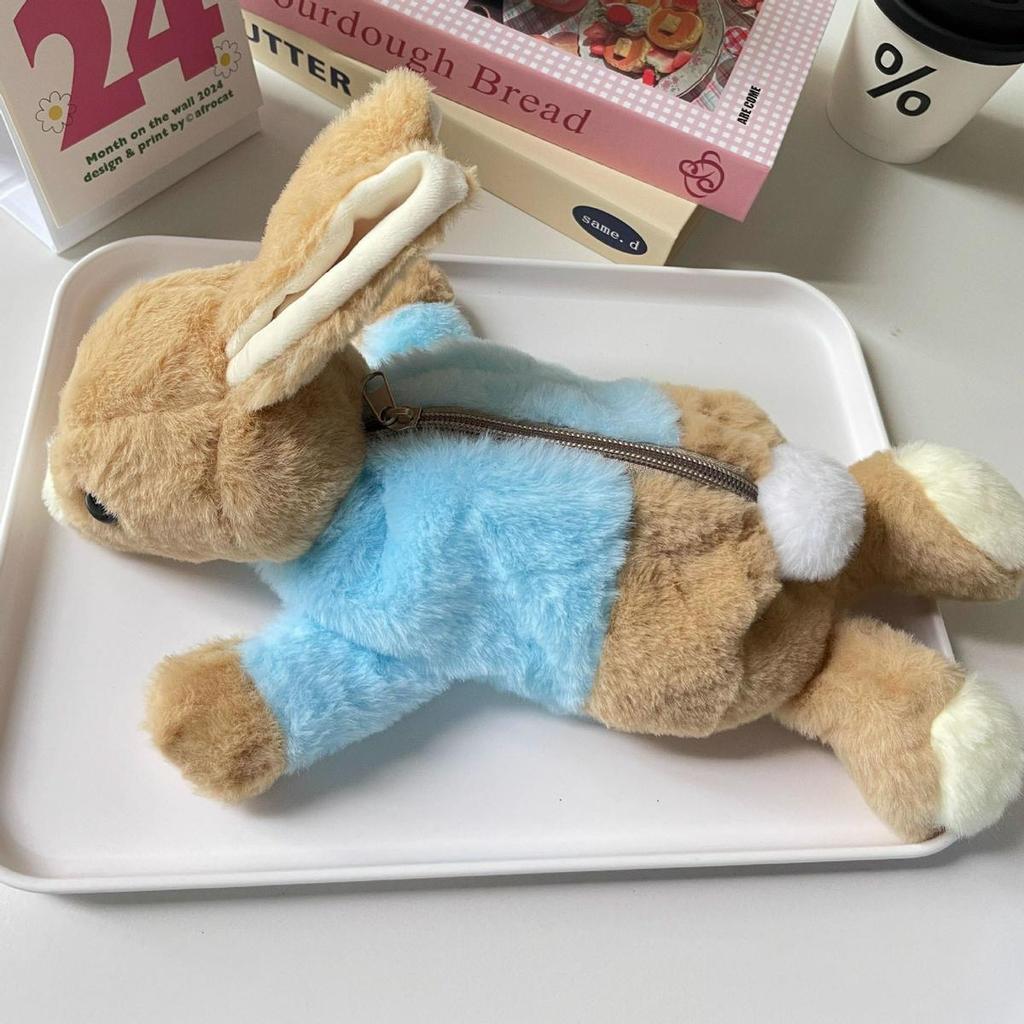 Trousse à Crayons Peluche Peter Rabbit En Matière Douce Pour l'École et le Rangement de Voyage