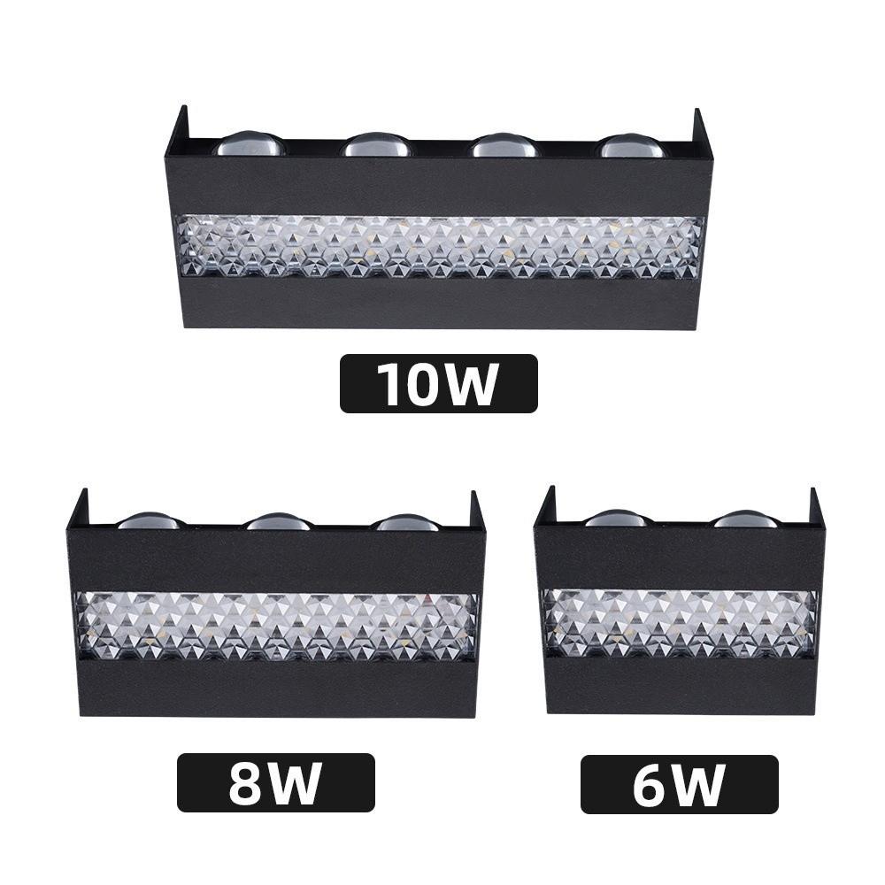 AC85-265V LED Wall Lamp 10W/8W/6W Up Down Illumination Outdoor Wall Lantern Warm/RGB Lights Energy Saving Wall Washer Light