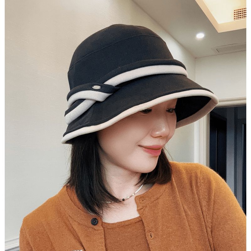 

Hat Women s Autumn and Winter Outdoor Travel Face-Covering Fisherman Hat Big Head Circumference Warm Leisure All-Matching Basin Hat Small Face Fall and winter thick [black]] One size