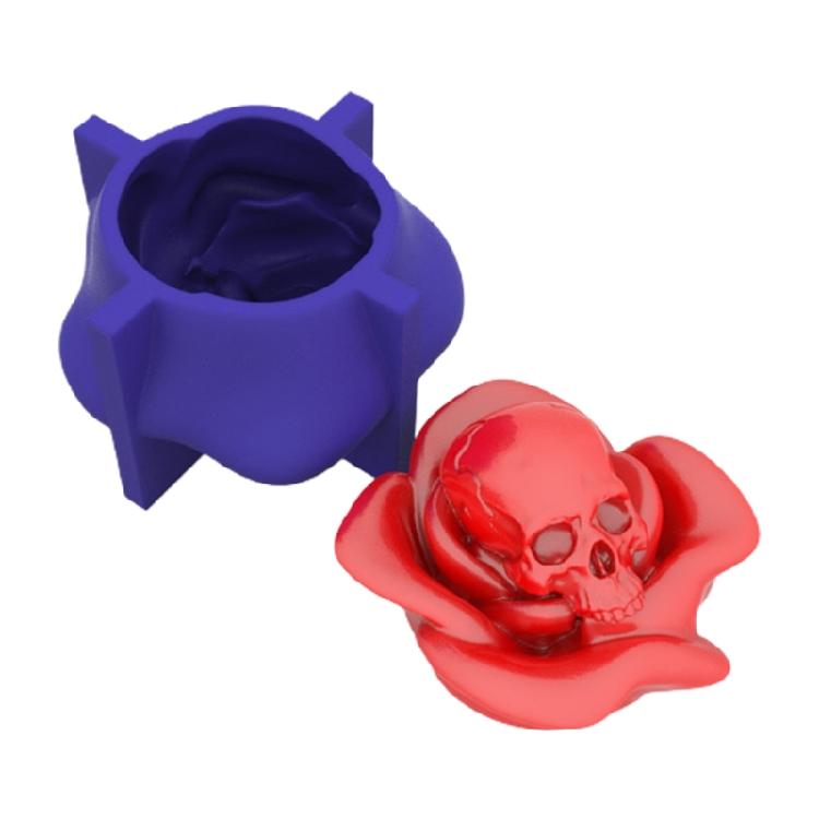 Rose Flower Skull Silicone Mold Epoxy Resin DIY Decoration Making Soap Candle 1