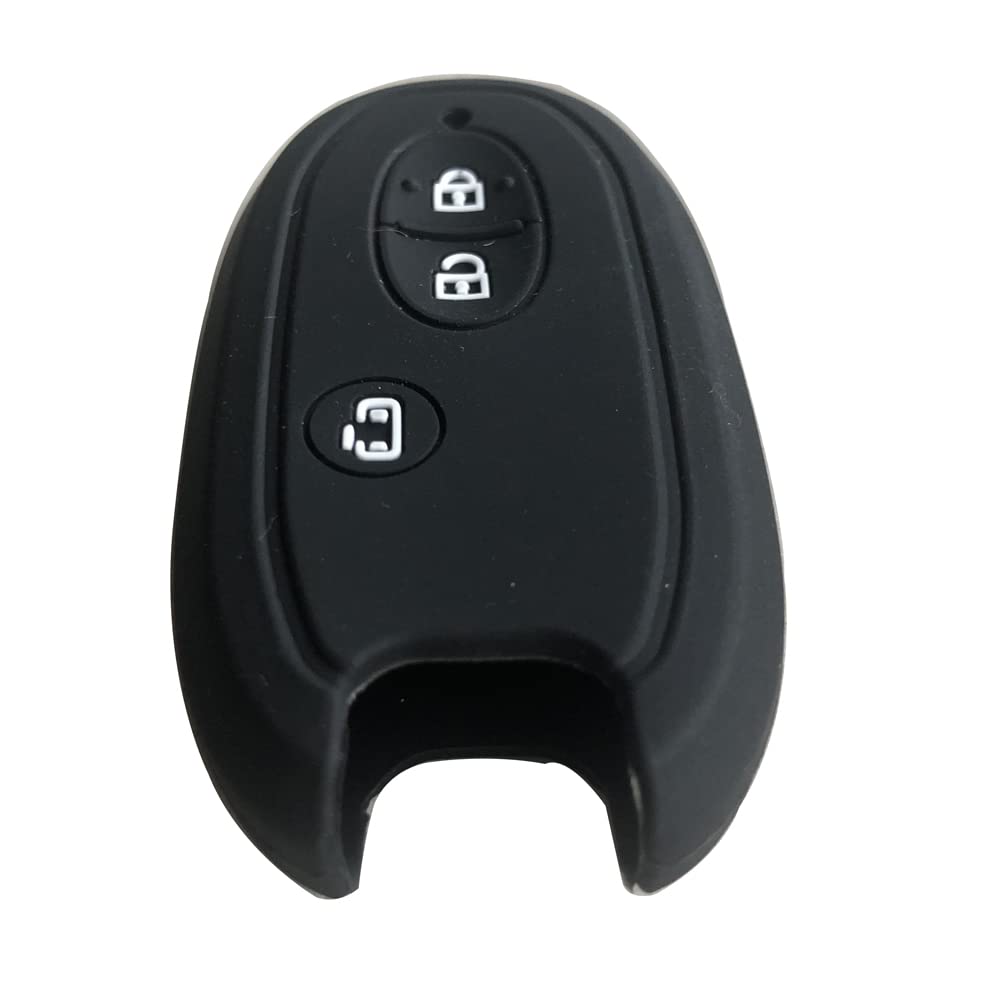 ZIAN Smart Key Case for Suzuki MK32 Spacia/DA17 Every/HA25/HA36 Alto/Wagon R/Palette, Etc. (Black 3)