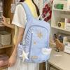 Schoolbag Embroidery Backpack Small Fresh Star Polka Dot Backpack High School Student Large Capacity Backpack Lightweight School Bag