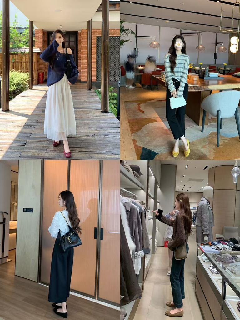 Sheepskin Version~ Grape Mother Has the Same Temperament, Round Head, Versatile Square Buckle, Shallow Mouth Single Shoes, Women's Genuine Leather Com