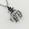 Necklace Versatile Chain Hip-hop Men's Trendy Brand Street Hand Bone Bouncy Pendant