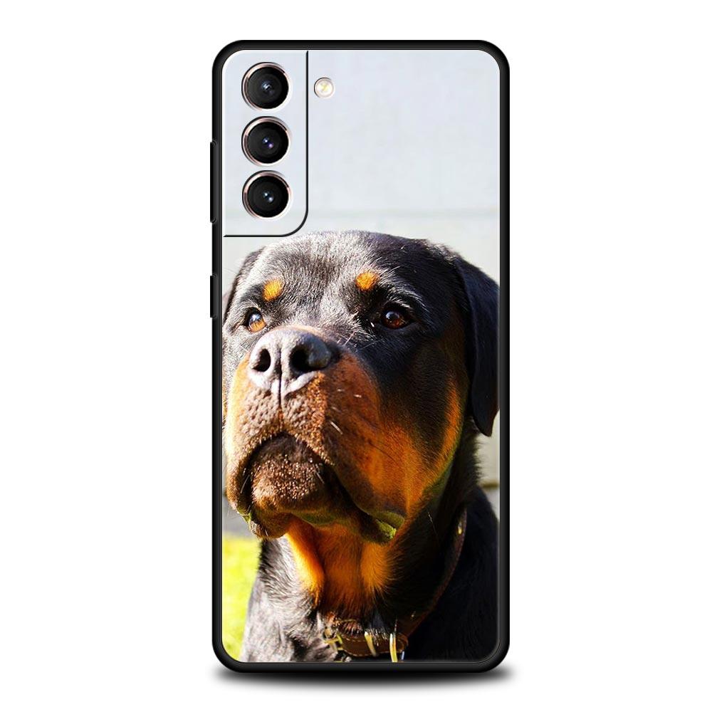 Rottweiler Dog Phone Case For Samsung Galaxy S23 Ultra S22 S21 S20 FE 5G S10 S10E S9 S8 Plus Note 20 Soft Silicone Cover Bumper