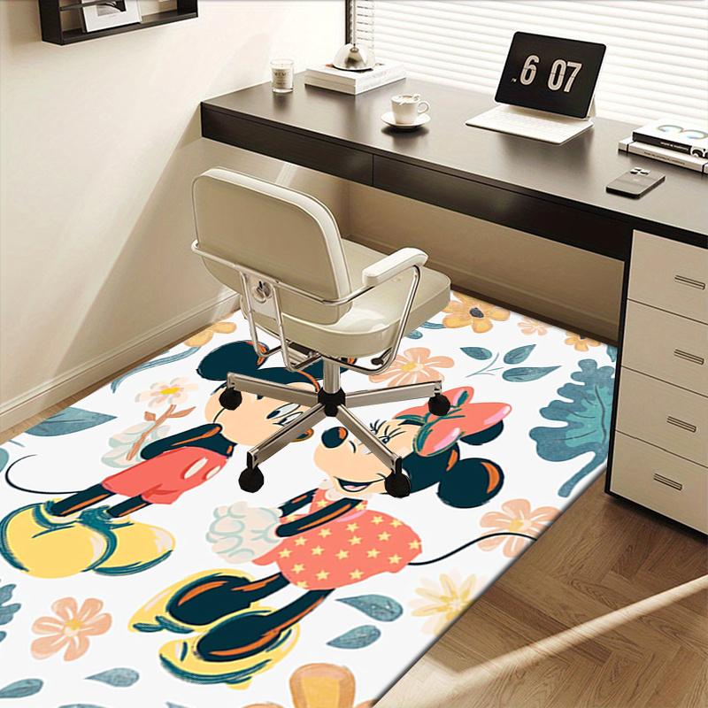 Office Rug Mickey Mouse, Minnie Mouse theme 3D Printed Anti-Slip Rug-Machine Washable for Living Room