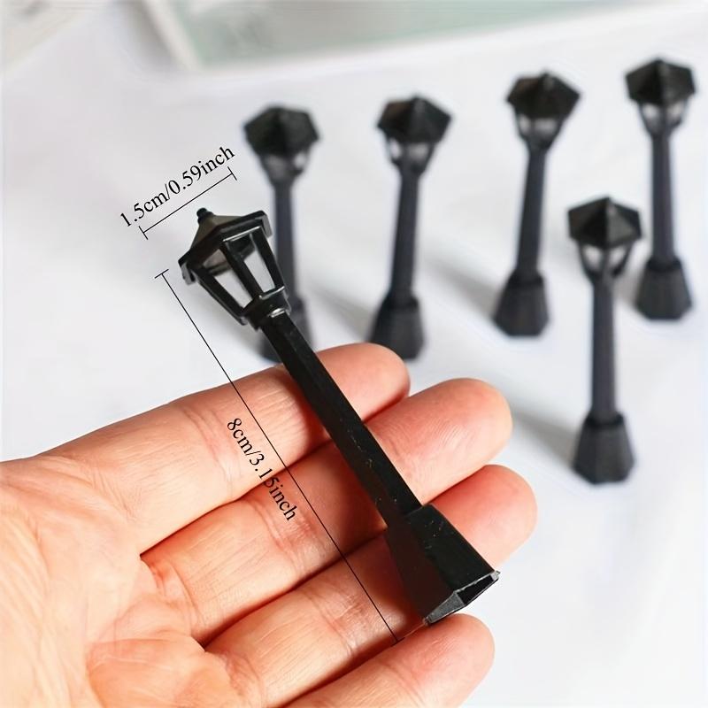 3pc Plastic Miniature Street Light Model Doll House Micro Landscape Garden Mini Street Light Model Miniature Lamp Post Wholesale