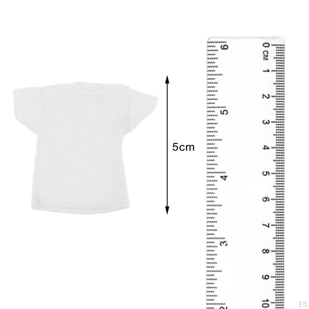 1/12 Scale Doll Clothing for 6 Inch Figures, Short Sleeve Outfit Action Figures