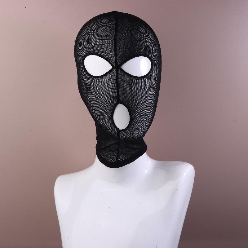 Black Lace Mask Unisex Sexy Head Mask Elastic Face Cover For Cosplay Party Performance Headgear