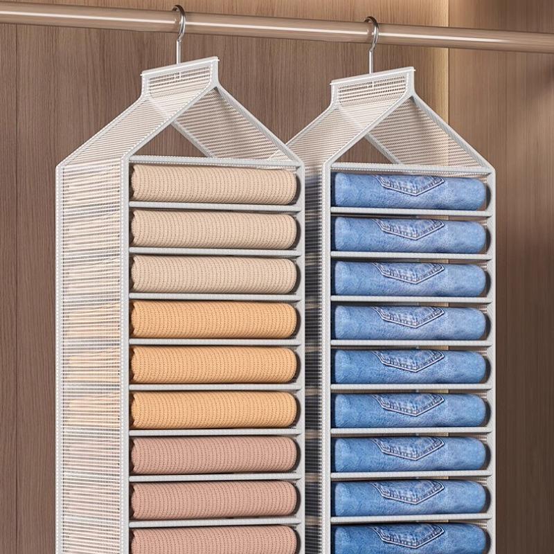 PVC Hanging Wardrobe Bag, Reinforced Foldable Organizer, Multi-Tier Storage Shelf, Odorless Durable Closet Solution