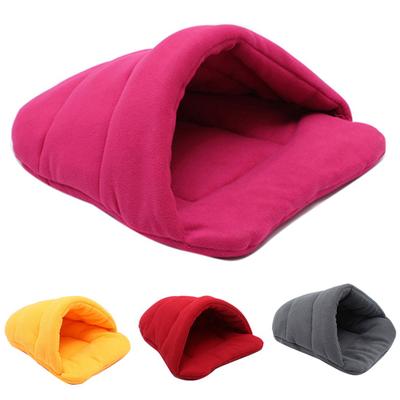 Lã grossa quente Cachorro gato tenda caverna ninho cama chinelo formato animal de estimação saco de dormir