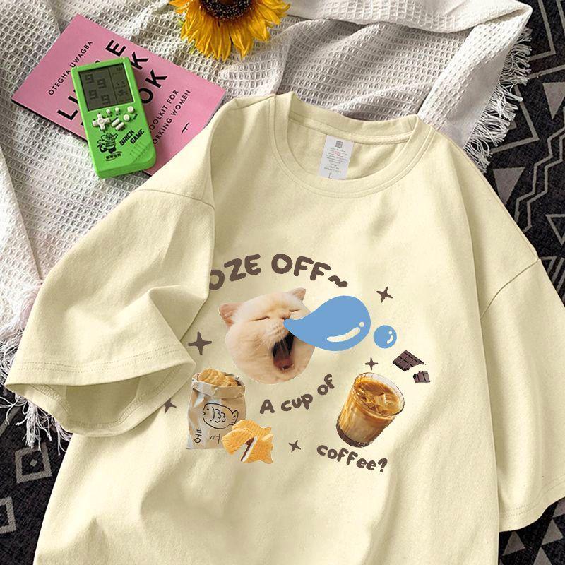 Trendy Pure Cotton Girls' T-shirt - Instagram Style, Couple's Look, Summer Loose Fit, American Half Sleeve, Versatile Women's Top