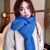 New Style Wool Knitted Scarf for Women Winter New Ins Korean Fashion Versatile Warm Scarf Skin Friendly and Soft