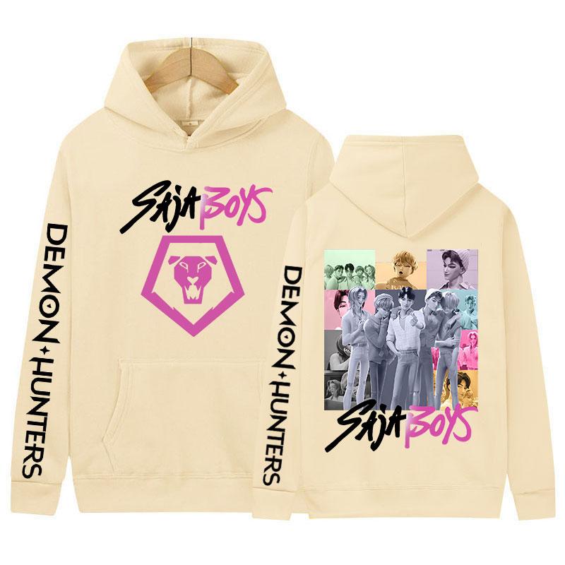 2025 K-pop Saja Boys Demon Hunters Hunters Movie Graphic Hoody Men Women Retro Aesthetic Long Sleeve Pullover Hoodies Streetwear