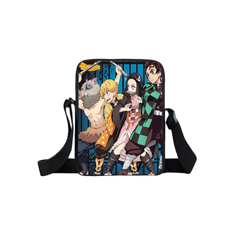 Stylish Demon Slayer School Bag Backpack With Adjustable Comfortable Straps For Boys And Girls