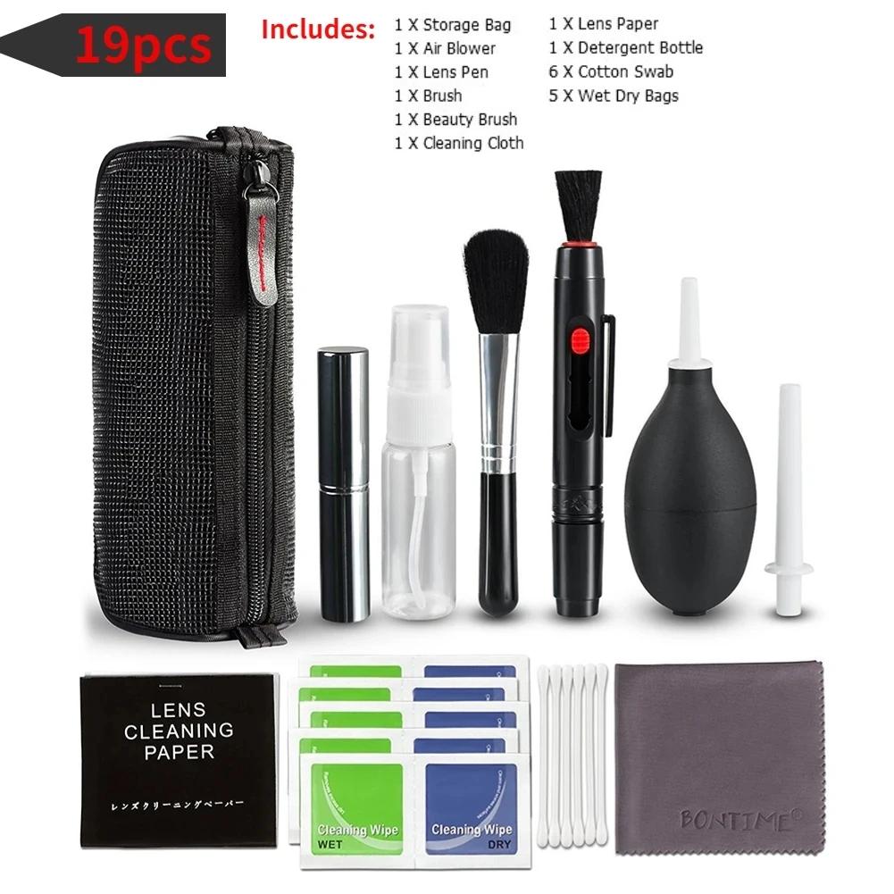 19PCS DSLR Lens Camera Cleaner Kit Professional SLR DV Digital Cameras Cleaning Tool for Sony Fujifilm Nikon Computer Clean