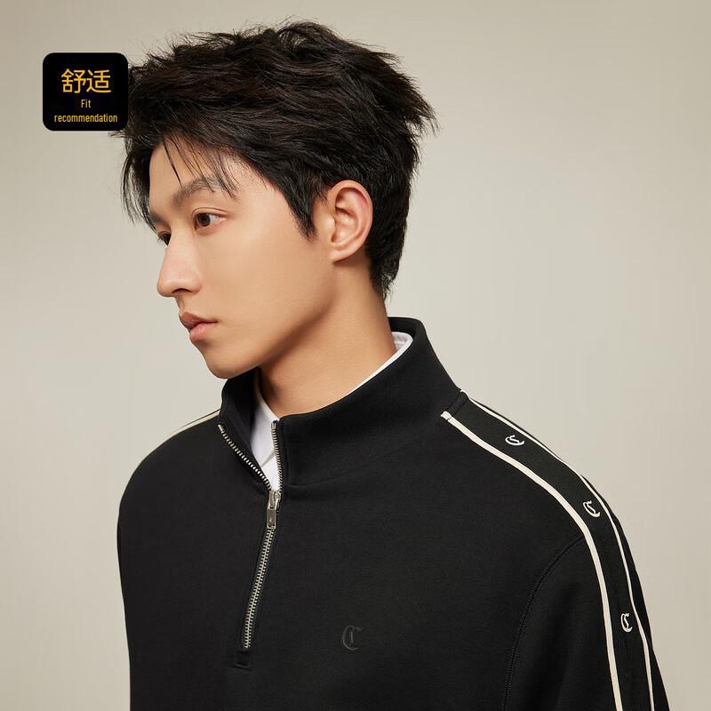 

Cabbeen Men s 340G Cotton Logo Webbing Casual Long-Sleeve Sweatshirt 3XL