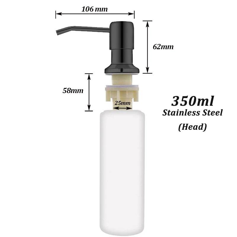 Kit de tube d'extension pour distributeur de savon en acier inoxydable, distributeur de savon liquide pour évier de cuisine, pompe à pression manuelle pour détergent et lotion de salle de bain