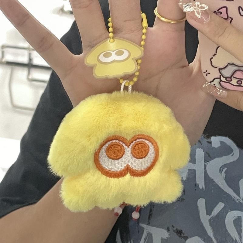 

Cute Fluffy Plush Warrior Keychain Soft Mini Bag Charm Perfect Birthday Gift жёлтый