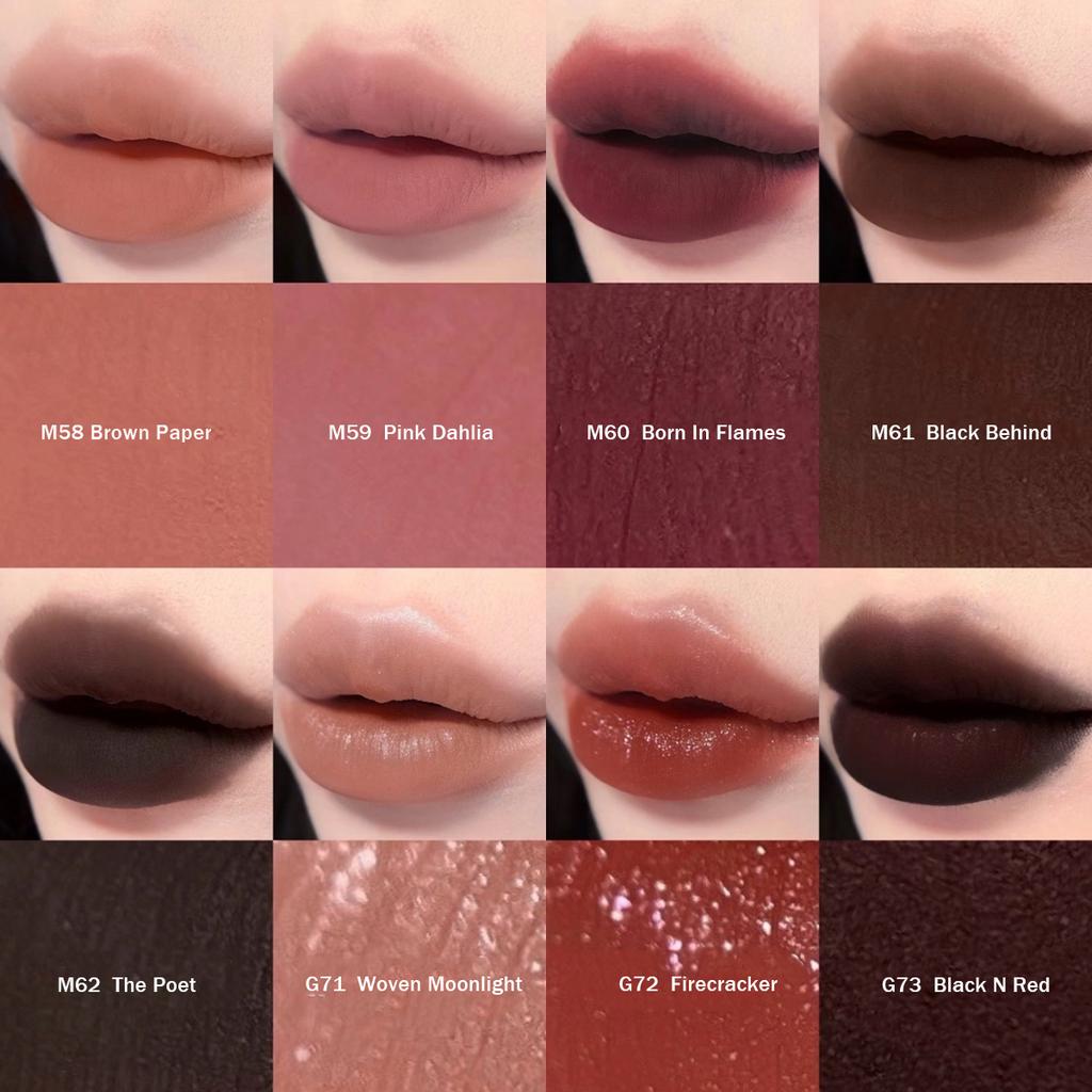 Girlcult Love Whisper Matowy Płynny Szminka Aksamitnie Miękki Matowy Tint do Ust Lekki Nie Wysuszający Długotrwały Wykończenie Soft Focus do Odważnego Codziennego Makijażu Prezent
