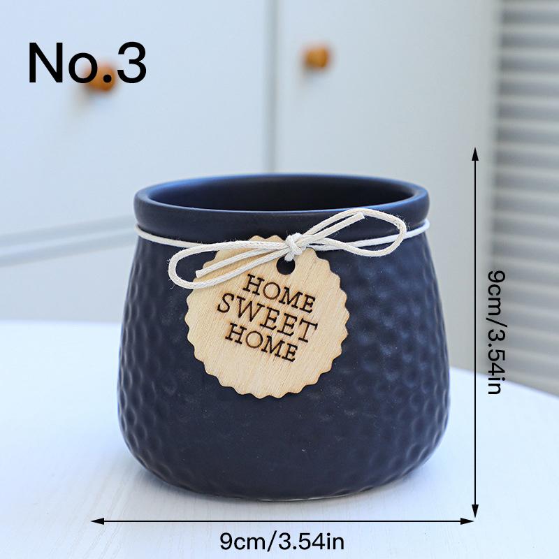 Ceramic Colorful Flower Pot Succulent Pot Plant Pot Planter Bonsai Home Decor Garden Decoration Desktop Ornaments