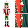 Classical Wood Candy Cookie Nutcrackers Soldier 38cm Holiday Decorative Figurine for Mantle Table Centerpieces Decors