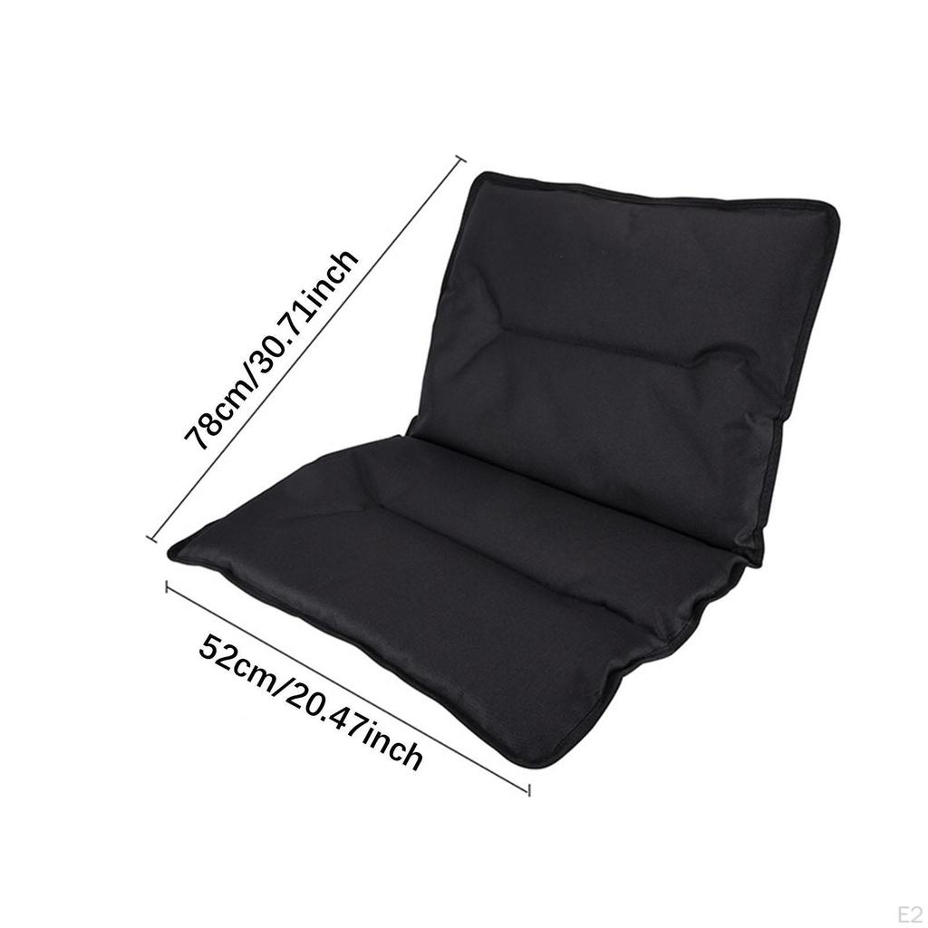 Beach Seat Floor Chair with Back Support Foldable Ground Folding Cushion for Lawn