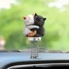 Figurka na deskę rozdzielczą samochodu - Kształt kota 2D Akrylowa dekoracja wnętrza samochodu, Figurka do wnętrza auta