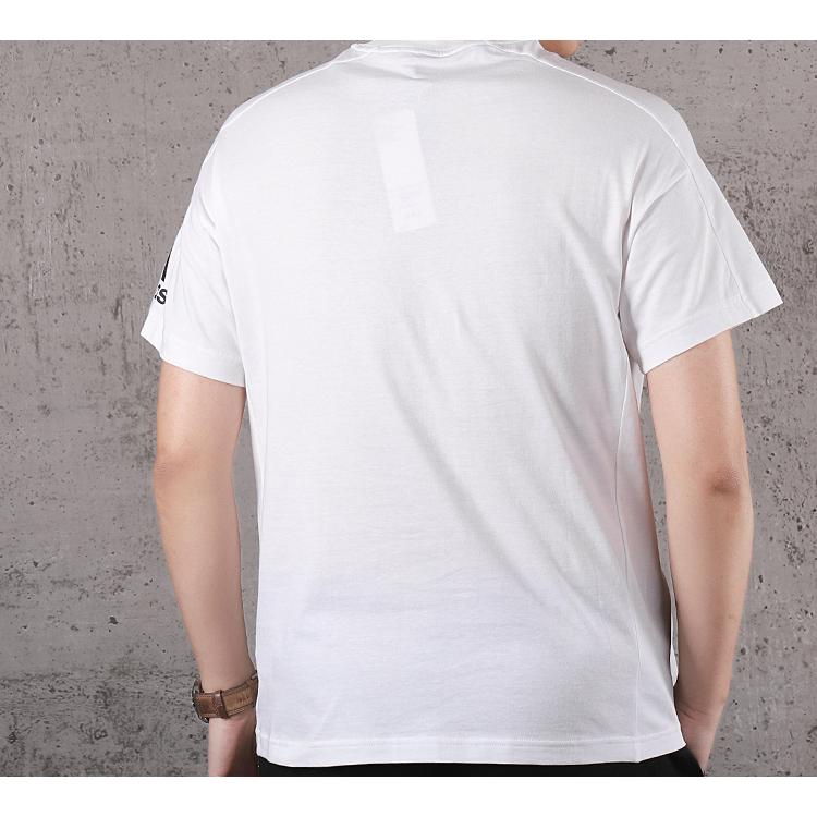Adidas MUST HAVES T Shirts Men's White Crew Neck Moderate Straight Fit FI6142