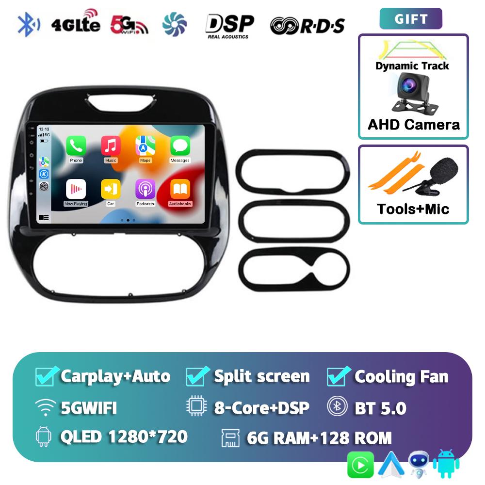 Android 14 Carplay Auto Car Radio For Renault Kaptur Captur 2016 2017 2018 2019  Multimedia Player Stereo 4G GPS DSP 360 Camera