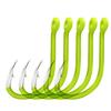 50pcs Fluorescent Fishing Hooks Carbon Steel Fishing Hooks