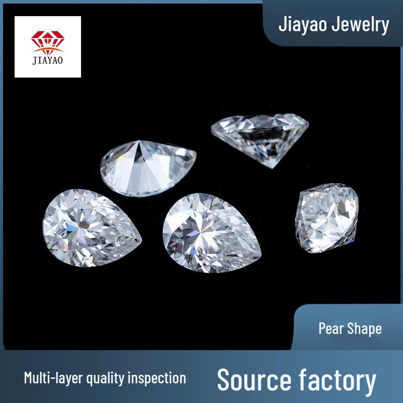 Pear-Shaped D Color Moissanite Loose Stone – Synthetic, Irregular Drop Shape 5*7mm (0.8ct)