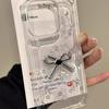 Bow Glitter Epoxy Mobile Phone Case For Iphone17Promax Stars Apple 16Plus Transparent 14 Women