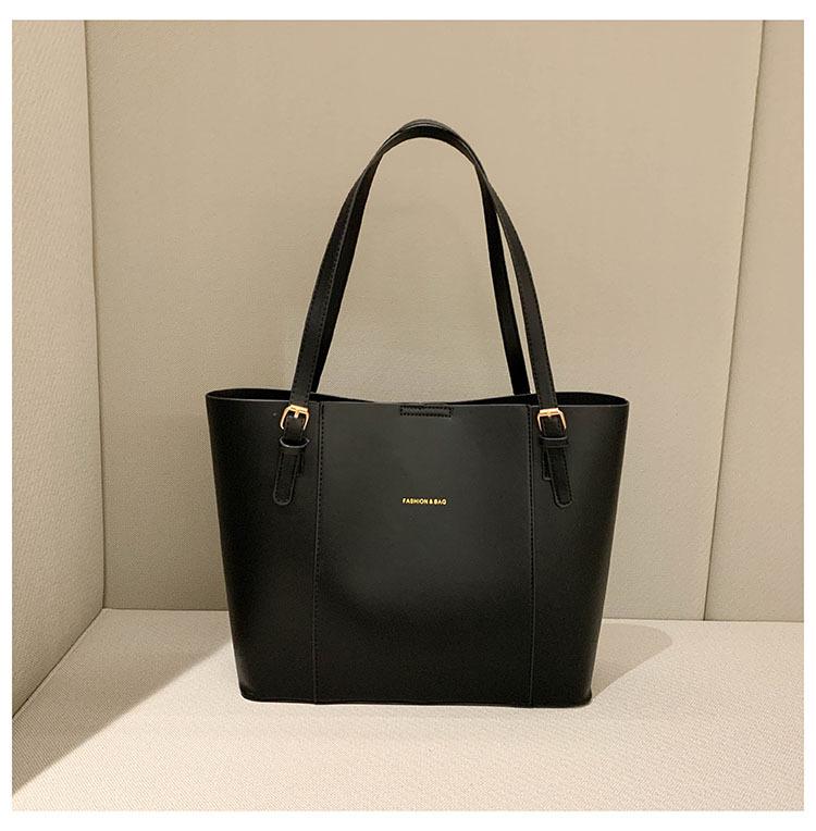 

Retro Color Matching PU Leather Women s Shoulder Bags Versatile Female Handbag Large Capacity Ladies Tote Bag