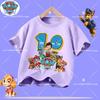 1-12 years old summer Polyester T-shirt for PAW Patrol children's short-sleeved casual top for girls and boys with cartoon print