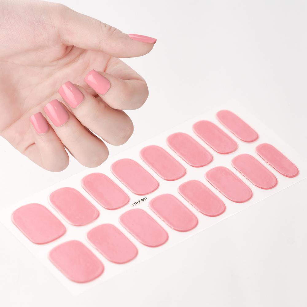 Semi Cured Gel Nail Strips Nail Strengthening Gel Slider Long-Lasting Waterproof UV Gel Nail Stickers
