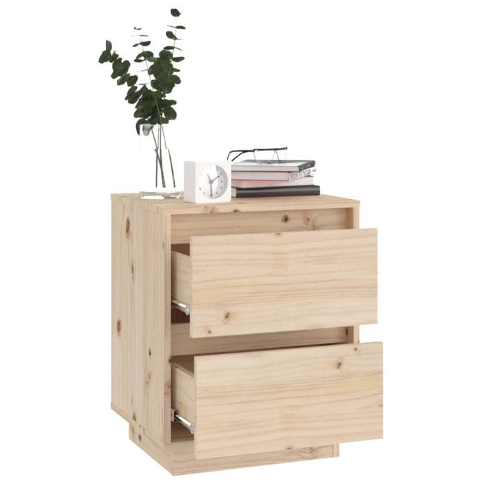 VidaXL Table de chevet 40x35x50 cm Bois de pin solide