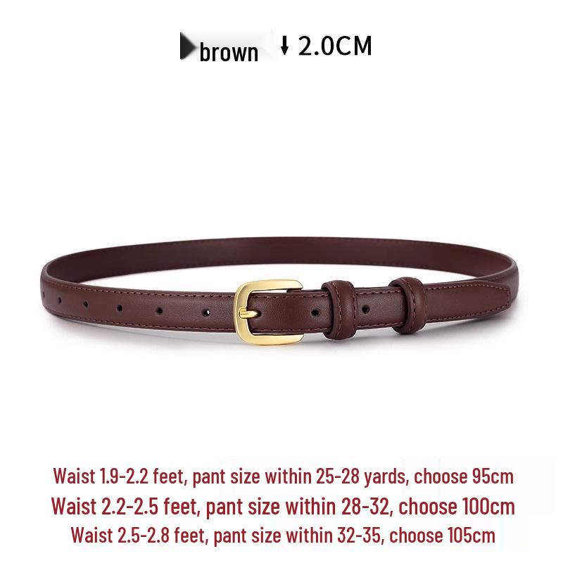 Minimalist Women's Pin Buckle Leather Belt - Versatile Decor for Dresses and Skirts