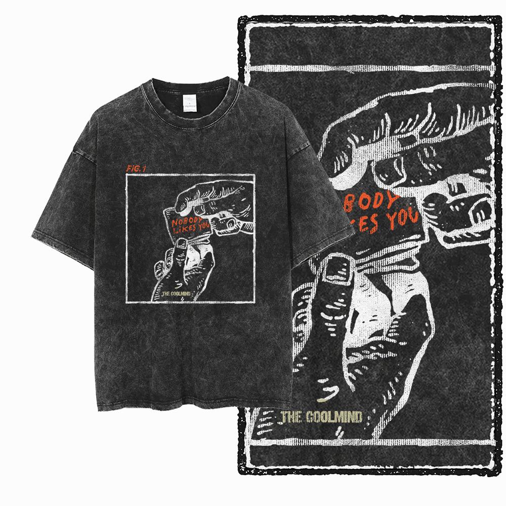 StreetTHEME Exclusive Graphic Unisex Cotton Acid Washed T Shirt Cool Vintage Streetwear Men Tshirts Big Size Tee for